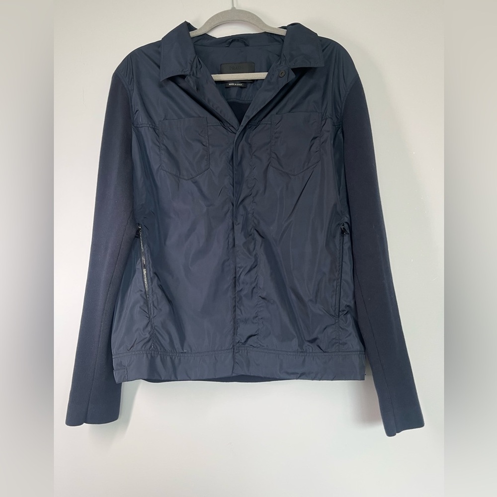 Prada Long Sleeve Jacket-Men-Nylon/Cotton